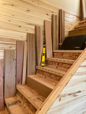 Repaired uneven stairs