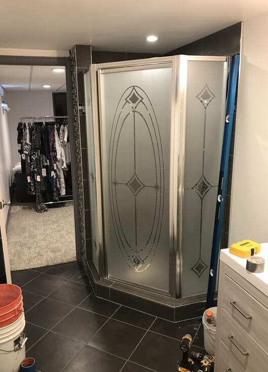 Corner shower door fit perfectly